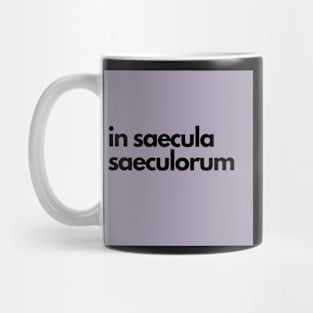 in saecula saeculorum, purple Mug